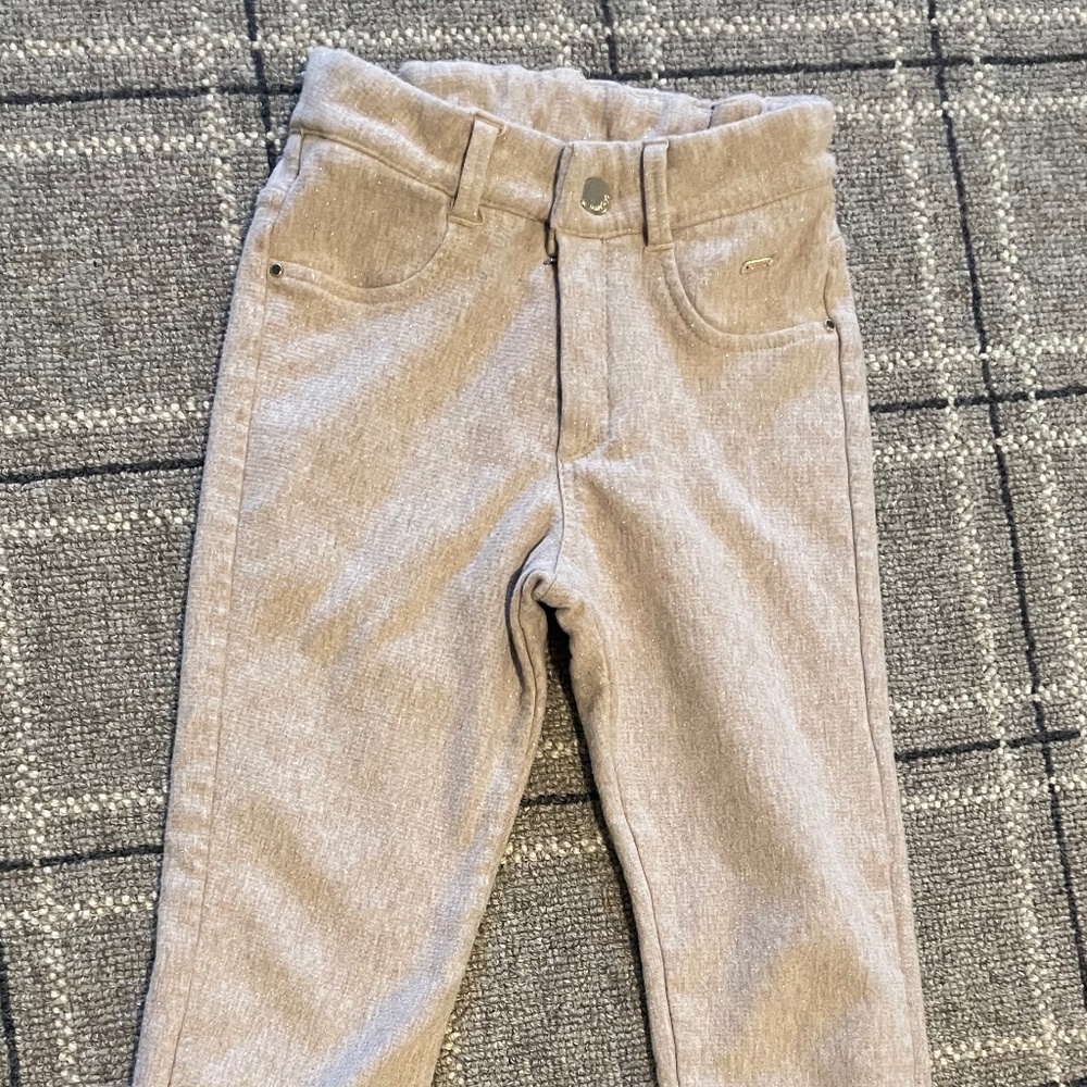 Mayoral Stretch Cotton Golden Khaki Girls Legging Jeans Size 6
